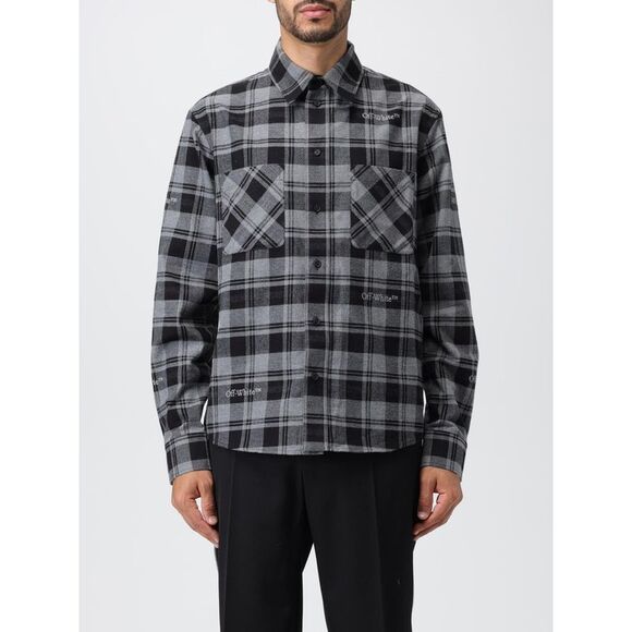 Off-White Shirt Men Grey